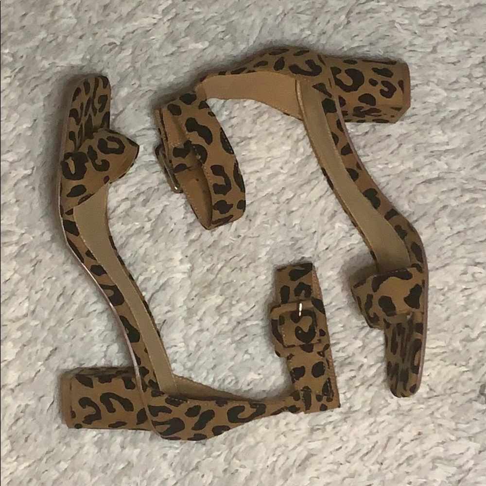 Urban Outfitters Leopard Heel Sandals